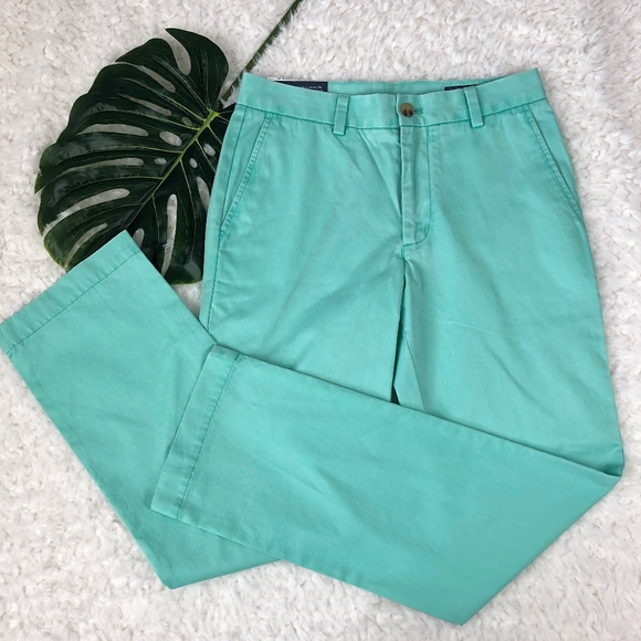 Vineyard Vines | Slim Fit Breaker Pant Teal Aqua - Picture 2 of 5